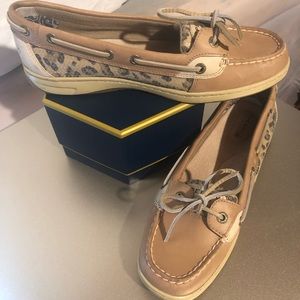 Leopard Sperry Loafers
